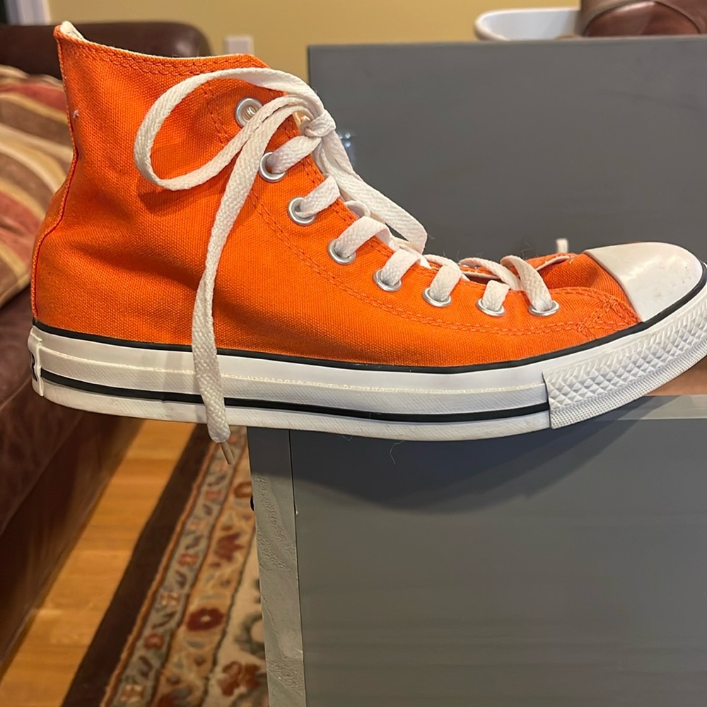 Converse high tops orange